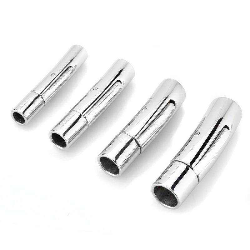 BEADNOVA Cord Ends for Jewelry Making Leather End Caps Steel Clasp for Necklace Bracelet (2pcs / Pack, 3mm Round Cord) - Image 4